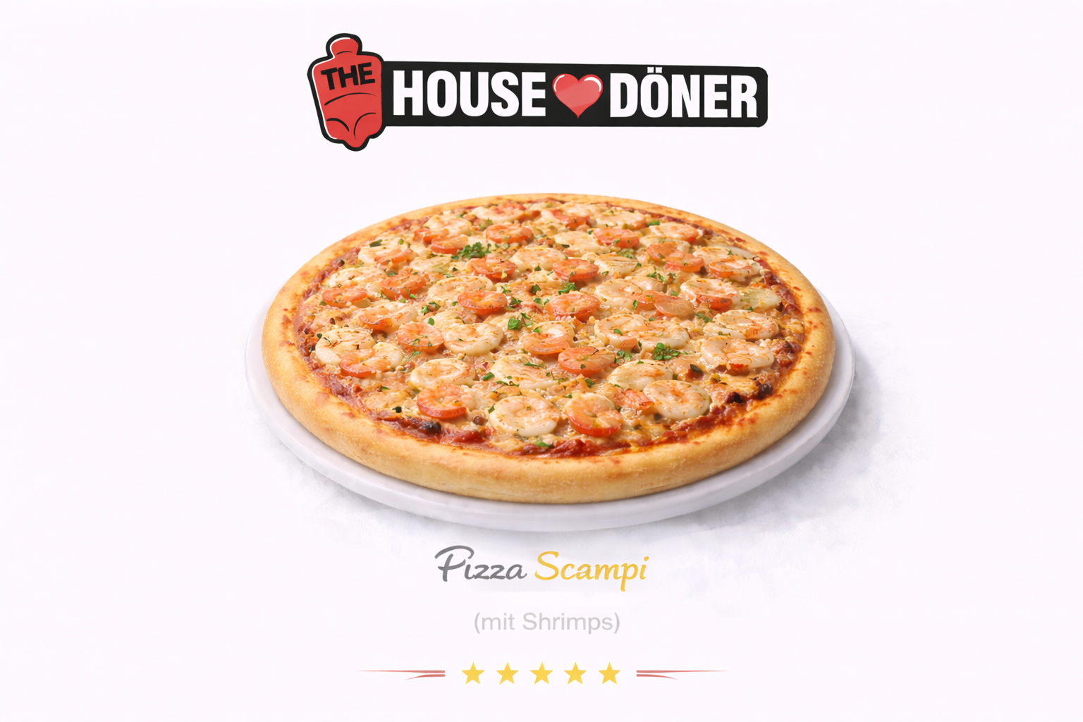 Pizza Scampi (mit Schrimps)